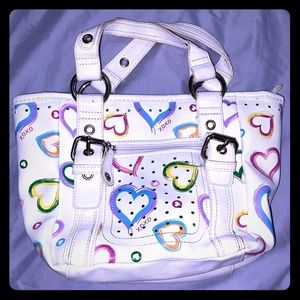 Cute XOXO purse white w/ hearts. Bought at Macy’s